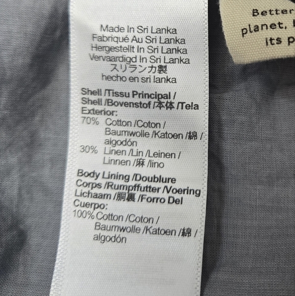 Madewell Linen And Cotton Windowpane Light Blue Jacket. Size 1X - Picture 10 of 13